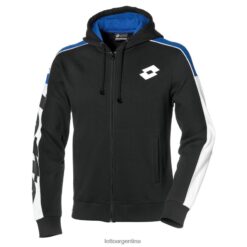 Athletica LG Sweat FZ HD FL todo negro/azul pacífico Lotto hombre vestir V0XJHB306