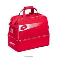 bolsa de futbol omega jr ii rojo llama/todo blanco Lotto niños accesorios V0XJHB1232
