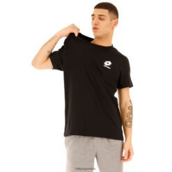 camiseta bs js todo negro Lotto hombre vestir V0XJHB426