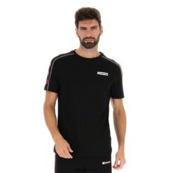 camiseta con logo viii 1 todo negro Lotto hombre vestir V0XJHB413