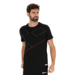 camiseta con logo viii 2 todo negro Lotto hombre vestir V0XJHB416