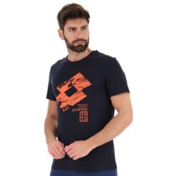 camiseta losanga v Azul marino Lotto hombre vestir V0XJHB421