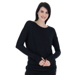 dinamico w v tee ls vi todo negro Lotto mujer vestir V0XJHB898