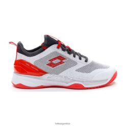 espejismo 200 cly todo blanco/rojo amapola/asfalto Lotto hombre zapatos V0XJHB101