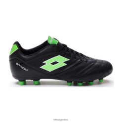 estadio 300 iii fg todo negro/verde primavera Lotto hombre zapatos V0XJHB173