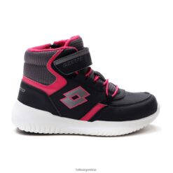 fuga amf mid cl sl todo negro/titán gravedad/rosa glamour Lotto niños zapatos V0XJHB1052
