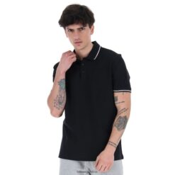 polo clasico pq todo negro/blanco brillante Lotto hombre vestir V0XJHB554