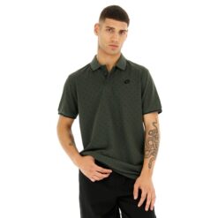 polo elba resina verde/todo negro Lotto hombre vestir V0XJHB570