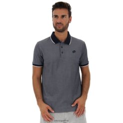 polo firenze pq azul marino/blanco brillante Lotto hombre vestir V0XJHB575