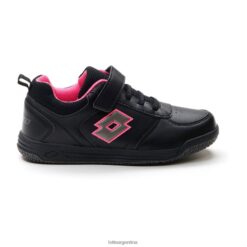 set ace amf xix 1 cl s todo negro/titán gravedad/magenta neón Lotto niños zapatos V0XJHB1071