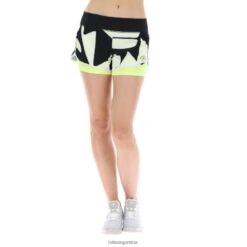 top ten w iii corto prt2 pl blanco brillante/todo negro Lotto mujer vestir V0XJHB1028